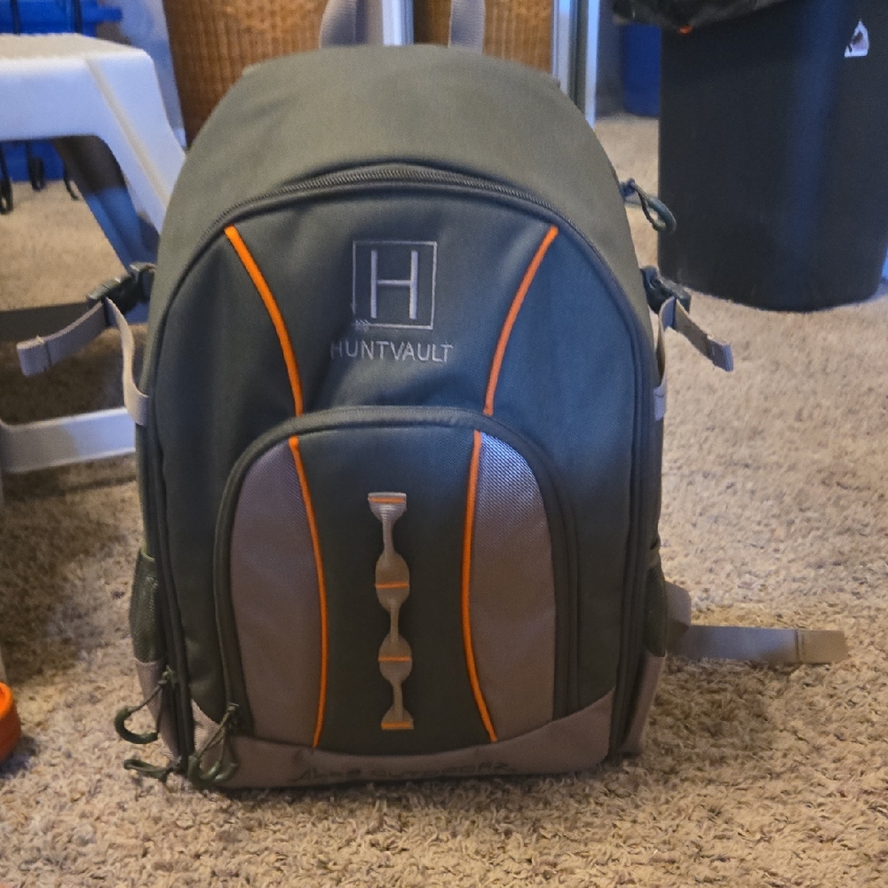 Men's Backpack in Gray and Orange